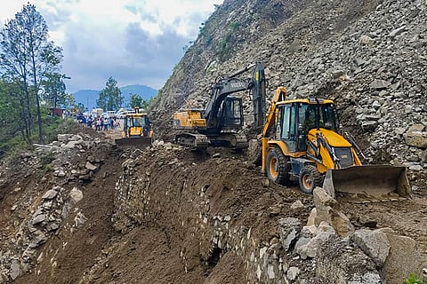 Kathol-Daduri road after landslide